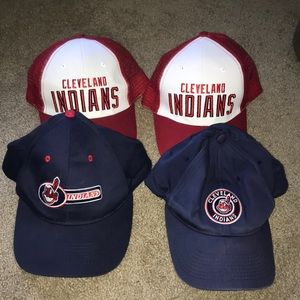 LOT of TWO Cleveland Indians hats